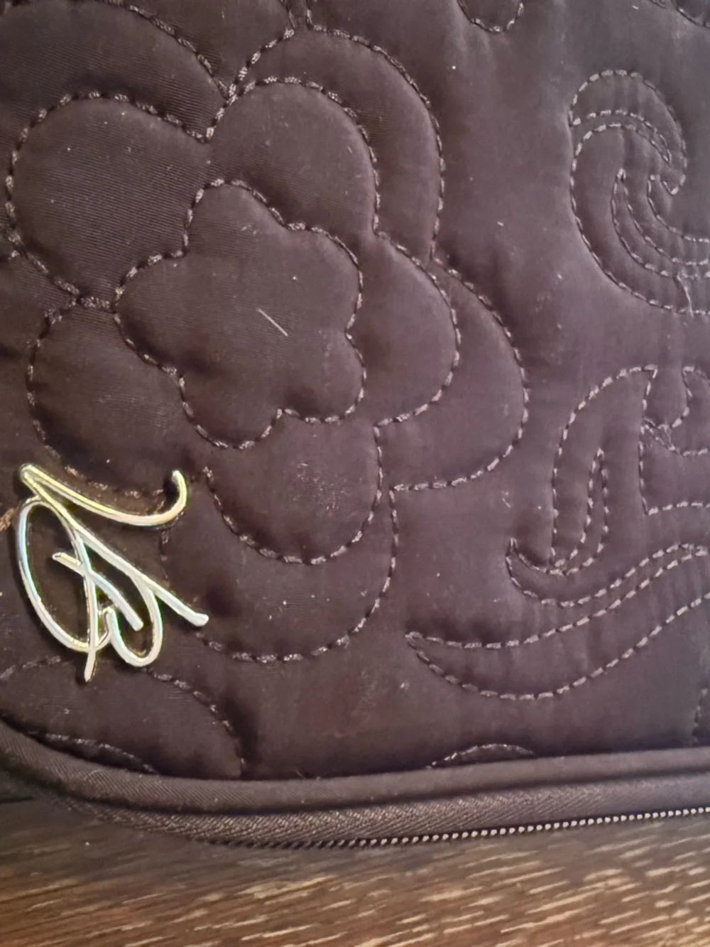 Vera Bradley Black Quilted Laptop Cover Case